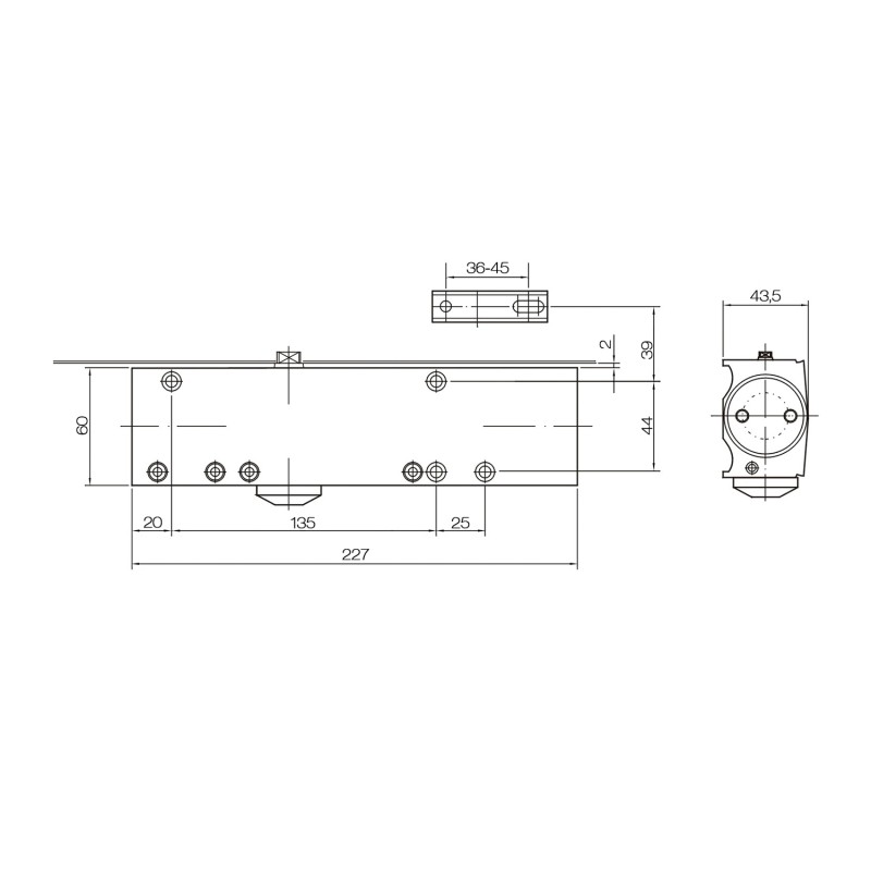 Дверной доводчик DOORLOCK DL200N BC DC EN 2-5 коричневый