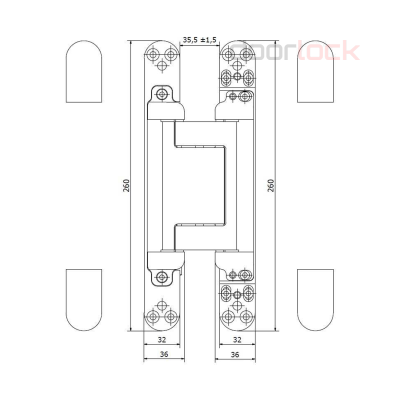 Петля скрытая CEMOM ESTETIC 200/A 3D 8060