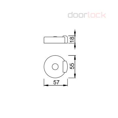 Дорстоп напольный HOPPE E484