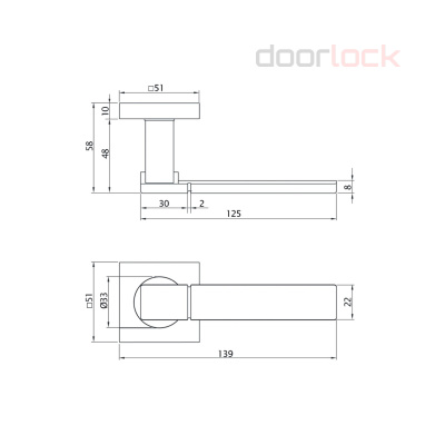 Ручка DL Звездная линия Blazar M011 SCB/OC (матированный/полированный хром)