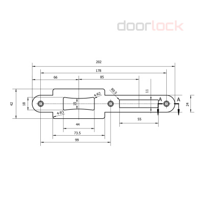 Запорная планка DOORLOCK DL P401R SSS
