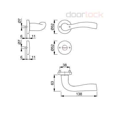 Дверная ручка Hoppe 1672 (Melbourne)
