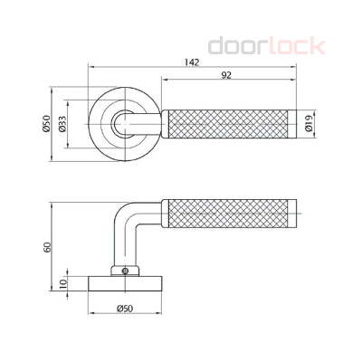 Ручка DOORLOCK Звездная линия Oxford M046 DTB matt (матовая темная бронза)