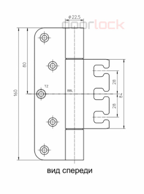 Петлевой базирующий элемент SIMONSWERK VARIANT VX 7512 3D, оцинкованный