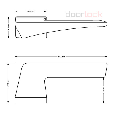 Ручка дверная DOORLOCK Phantom Galleya Z71P MBSN, матовый никель, скрытая розетка